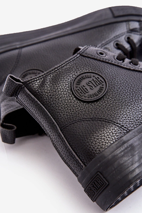 Ocieplane Wysokie Trampki Męskie Na Suwak Czarne Big Star MM174065