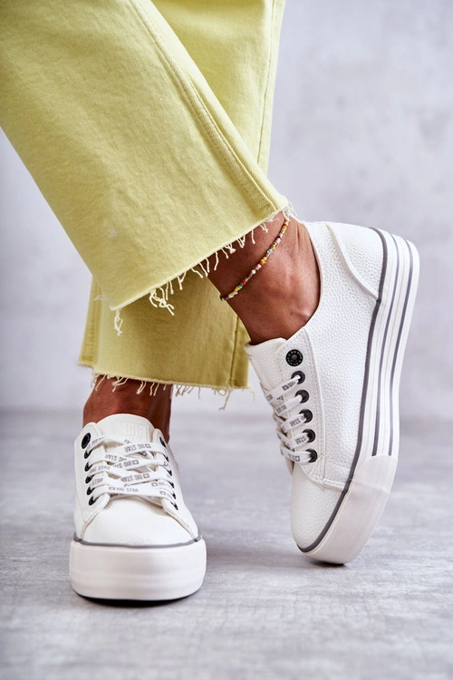 Niskie Damskie Trampki Big Star KK274014 Białe