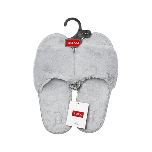 Klapki SOXO szare z twardą podeszwą