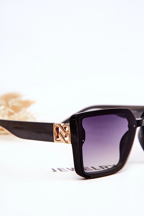 Modne Okulary Przeciwsłoneczne Prius V219 Czarno-Szare