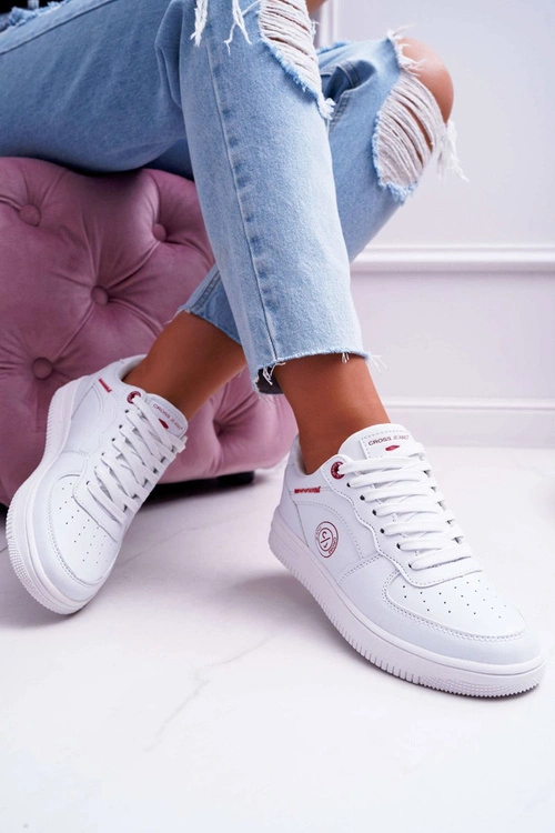 Trampki Damskie Cross Jeans Białe EE2R4143C