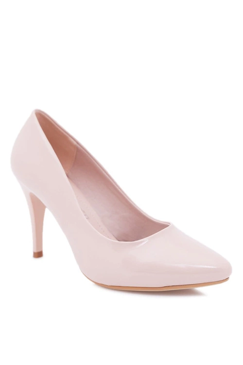 Szpilki damskie Sergio Leone Lakierowane Beżowe Greca