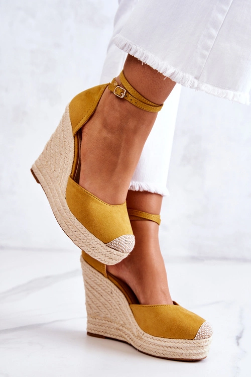Espadryle Na Koturnie Żółte Nemeira