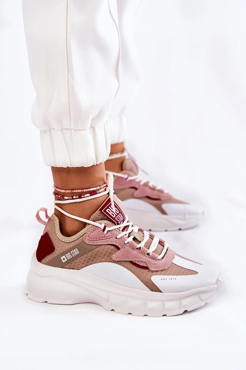 Damskie Buty Sportowe Big Star KK274055 Beżowe