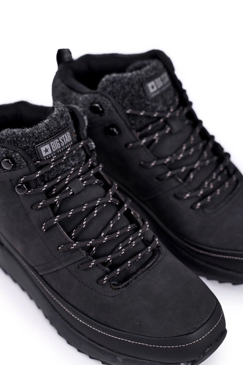 Trekkingowe Męskie Buty Big Star Outdoor Czarne GG174563