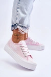 Trampki Na Platformie Lee Cooper LCW-23-31-1781L Różowe