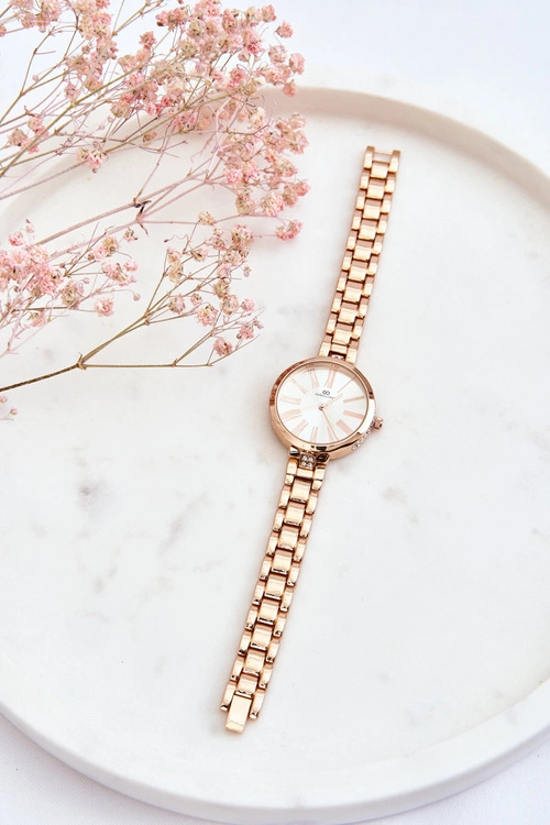 Damski Zegarek Z Jasną Tarczą Giorgio&Dario Różowe Złoto