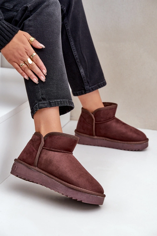 Śniegowce Na Platformie Damskie D.Franklin DFSH370010 Czekoladowe