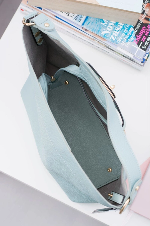 Turkusowa Torebka Damska A4 na Ramię