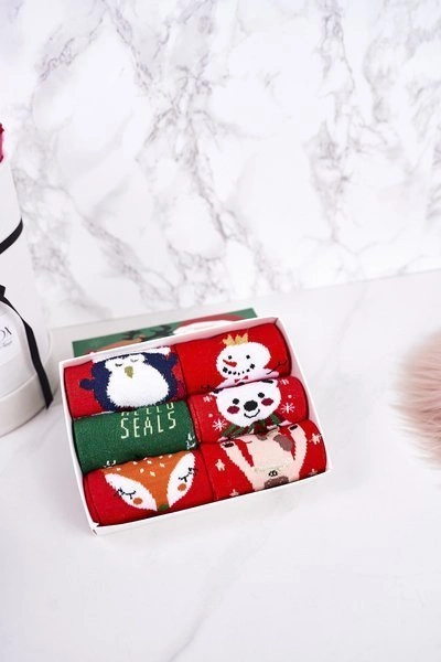 Świąteczny Zestaw Skarpetek Dziecięcych Z Pingwinem