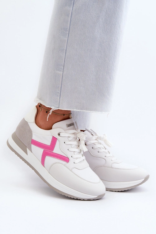 Sneakersy Damskie Na Platformie INBLU IN000362 Białe