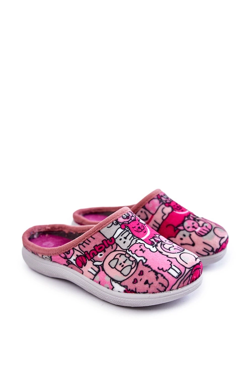 Dziecięce Papcie Wsuwane Inblu B9000046 Różowe