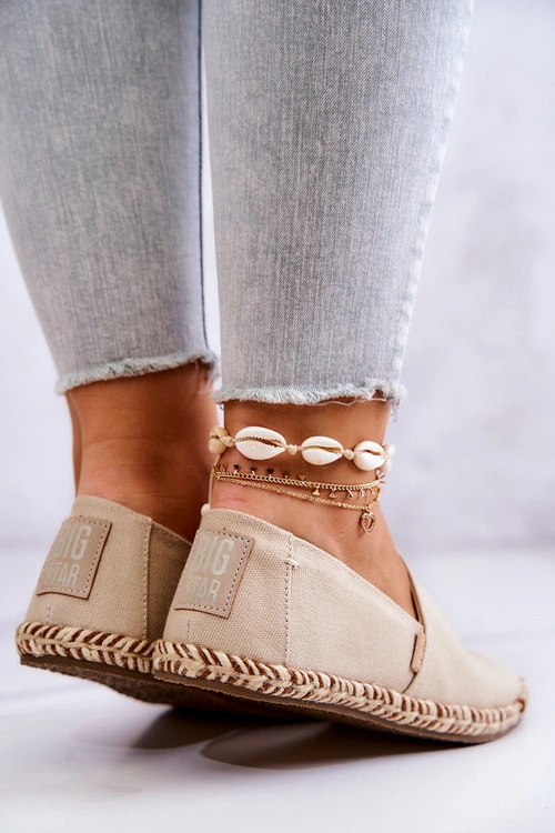 Espadryle Wsuwane Big Star JJ274899 Beżowe