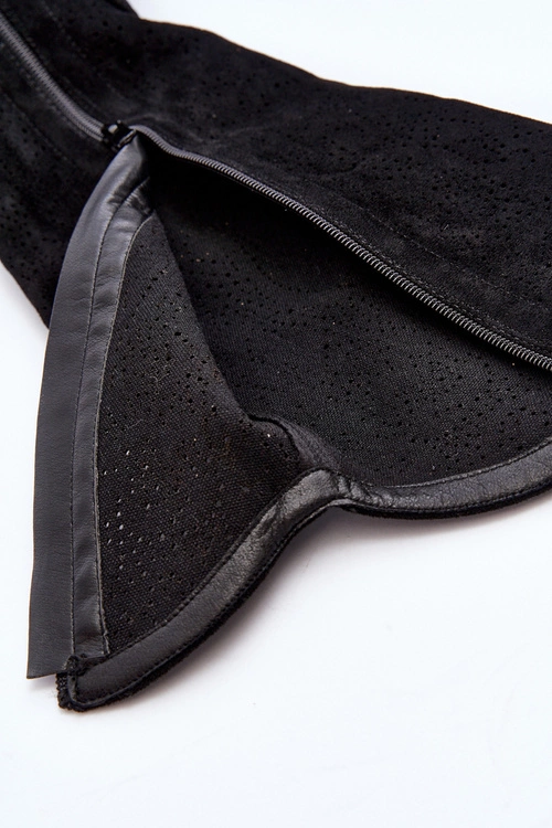 S.Barski HY66-132 Kozaki Damskie Ażurowe Czarne