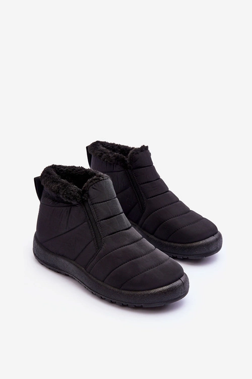 Ocieplane Niskie Damskie Śniegowce Czarne Enmore