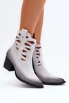 Skórzane Botki Z Wycięciami Maciejka 06412-11 Białe