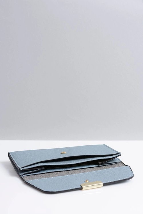 Stylowy Duży Niebieski Portfel Damski