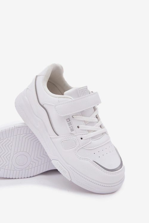 Sneakersy Dziecięce Na Rzep Big Star SS374042 Białe
