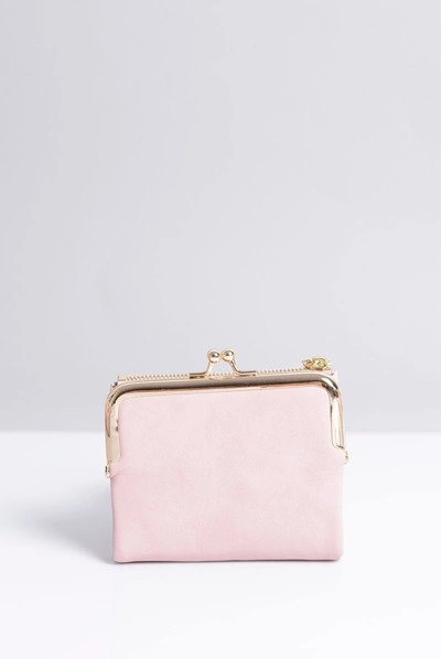 Mała Damska Portmonetka Pudrowy Róż