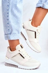 Damskie Sneakersy Sportowe Beżowe Sparks