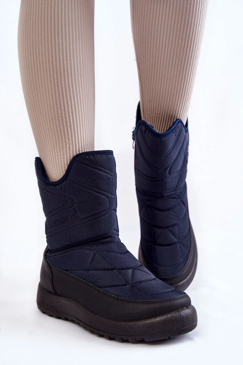 Wysokie Ocieplane Śniegowce Granatowe Winessa