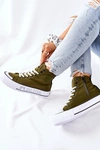 Wysokie Trampki Na Platformie Big Star II274017 Khaki