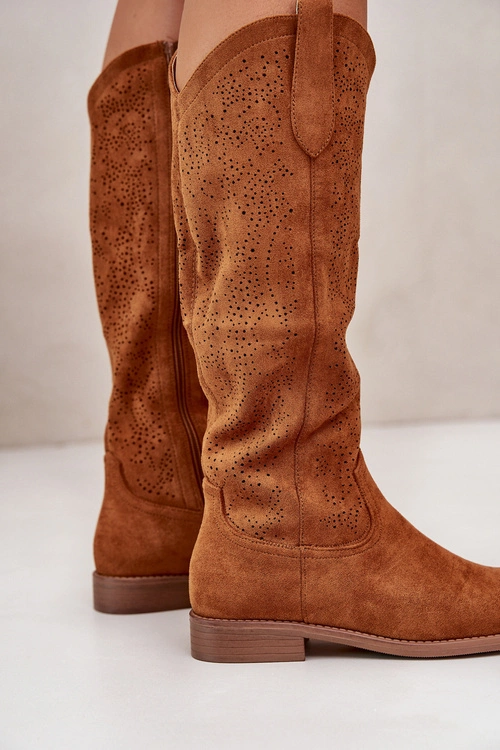 Kozaki Damskie Ażurowe Camel S.Barski HY42-132