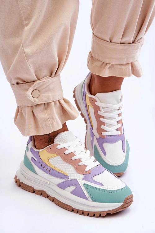 Damskie Modne Buty Sportowe Na Platformie Multikolor Georgette