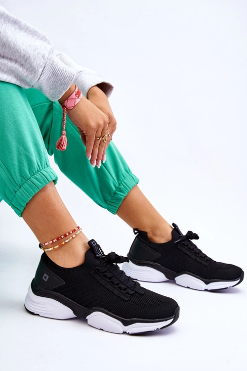 Damskie Wsuwane Buty Sportowe Memory Foam System Big Star LL274A146 Czarne