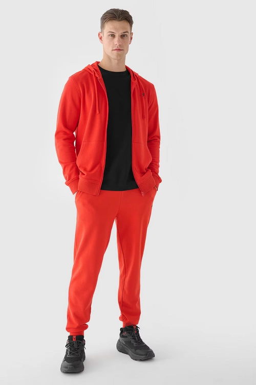 Męskie Spodnie Dresowe Joggery 4FWMM00TTROM0942-60S Czerwone