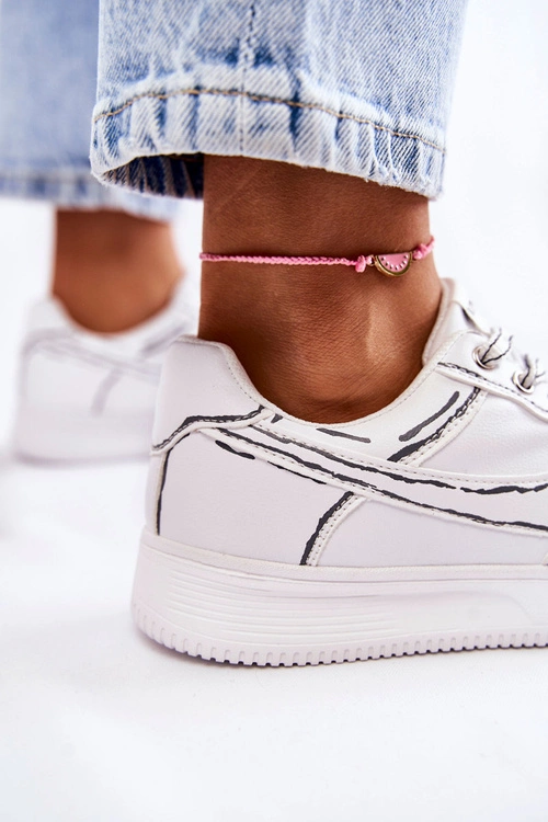 Damskie Niskie Buty Sportowe Białe Solveig