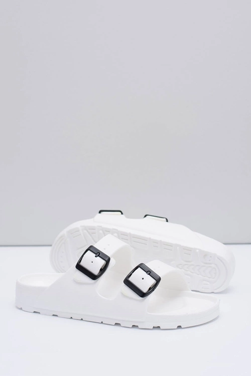 Męskie Białe Ogrodowe Lekkie Klapki