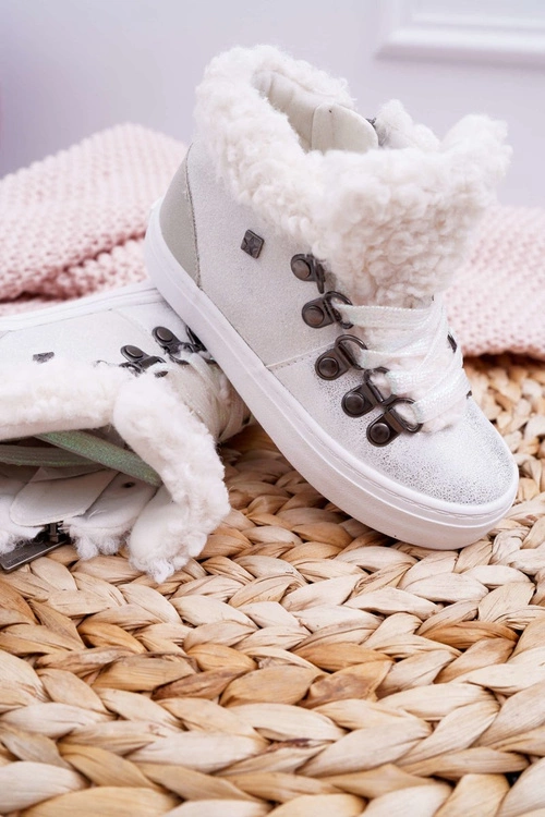 Trzewiki Dziecięce Dziewczęce Big Star Białe EE374017