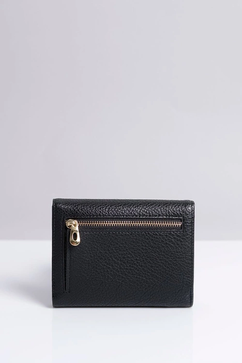 Mały Damski Czarny Portfel Portmonetka