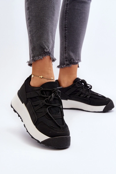 Damskie Buty Sportowe Sneakersy Czarne Phyrena