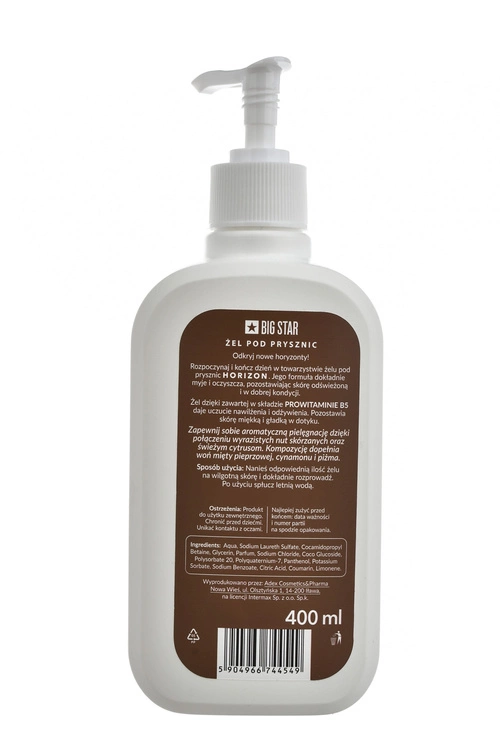 ŻEL POD PRYSZNIC HORIZON MĘSKI BIG STAR 400 ML