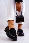 Eleganckie Lakierowane Mokasyny Loafery Czarne S.Barski HY51-318 Belize