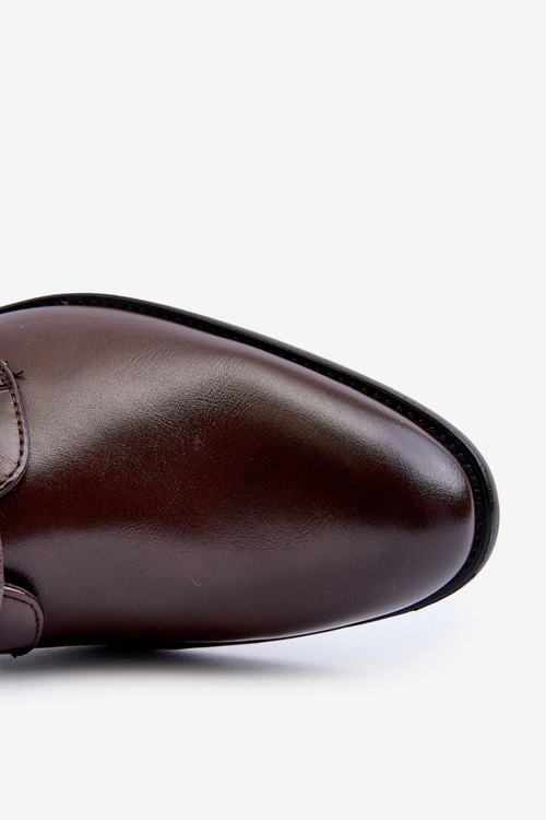 Męskie Eleganckie Półbuty Brązowe Jenavee