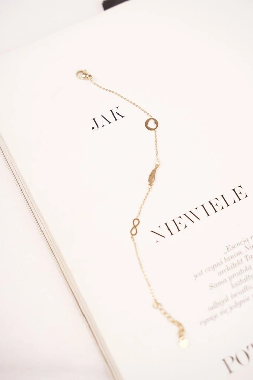 Damska Bransoletka Celebrytka Złota Znak Nieskończoności Andrea