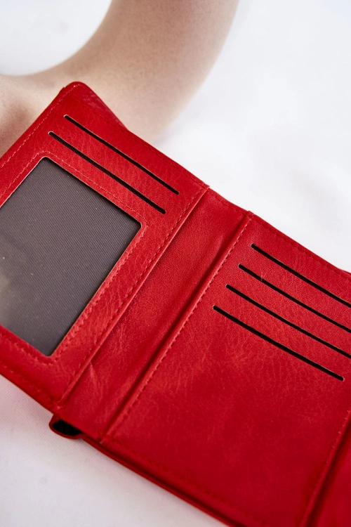 Damski Mały Portfel Na Magnes Czerwony Zaya