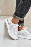 Skórzane Buty Sportowe Sneakersy Damskie S.Barski LR51-551 Białe