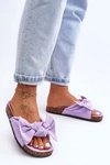 Sztruksowe Klapki Na Korku Fioletowe Summertime