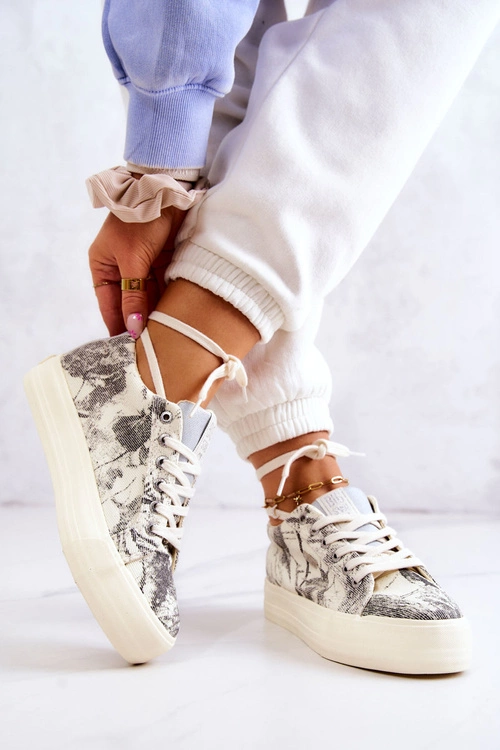 Sneakersy Buty Sportowe Big Star JJ274541 Jasnobeżowe