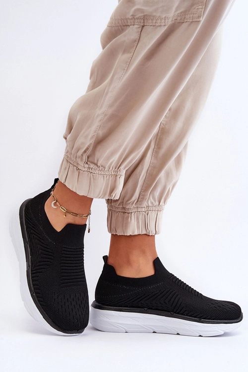 Damskie Wsuwane Buty Sportowe Czarne Ferive