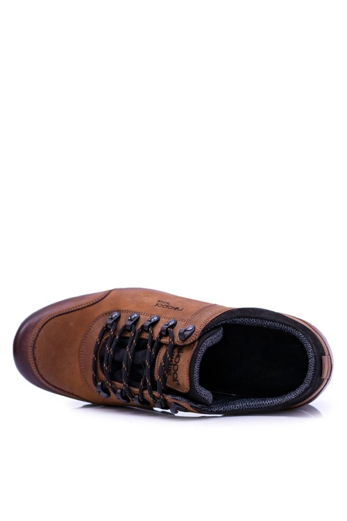 Męskie Trekkingowe Brązowe Półbuty Nikopol 1685