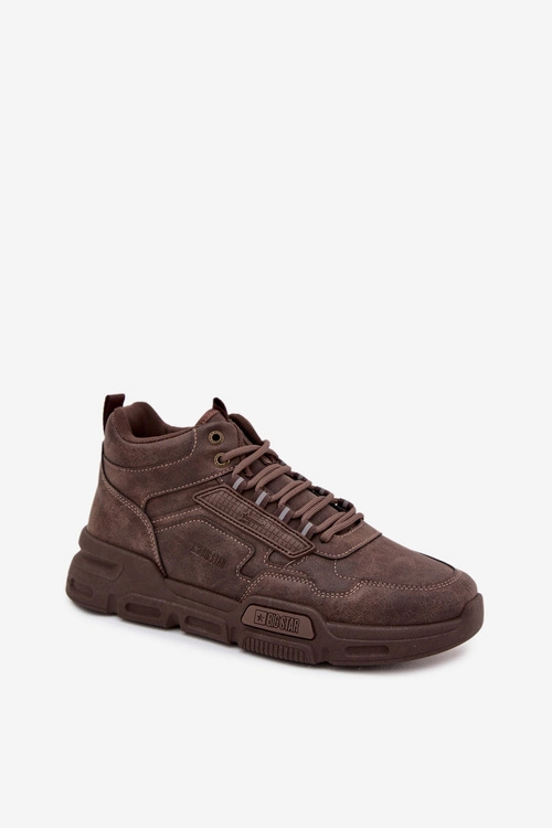 Sneakersy Męskie Big Star SS174283 HI-POLY SYSTEM Ciemnobrązowe