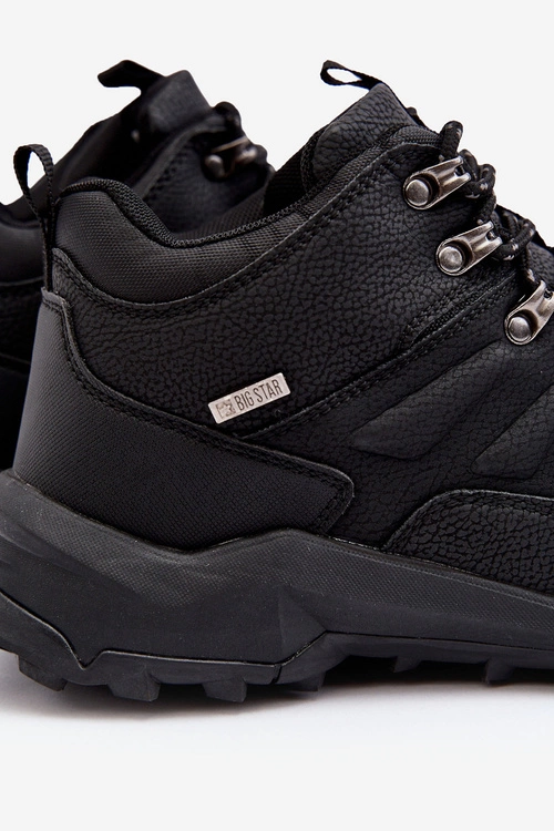 Ocieplane Sneakersy Męskie Czarne Big Star MM174156