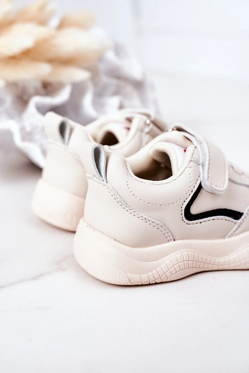 Dziecięce Sportowe Buty Sneakersy Beżowe Runner