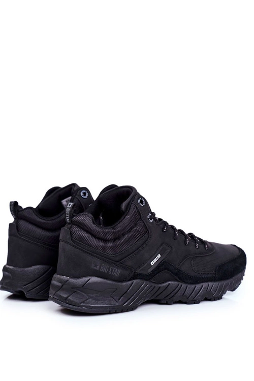 Trekkingowe Męskie Buty Big Star Outdoor Czarne GG174409