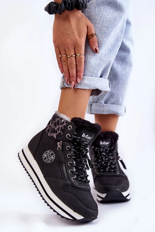 Damskie Botki Ocieplane Lee Cooper LCJ-22-31-1448 Czarne